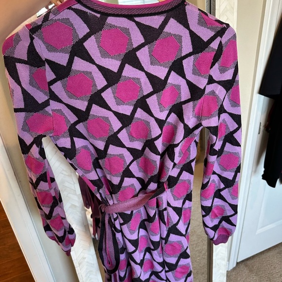 Diane Von Furstenberg Alexio Wrap Boho Dress Long Sleeve - Picture 8 of 11